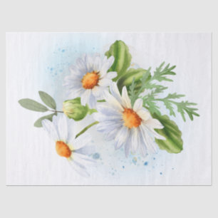 Daisy Flower Watercolor Tissue Paper