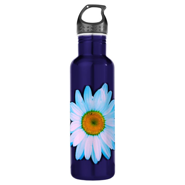Daisy Flower with White Petals 710 Ml Water Bottle (Front)