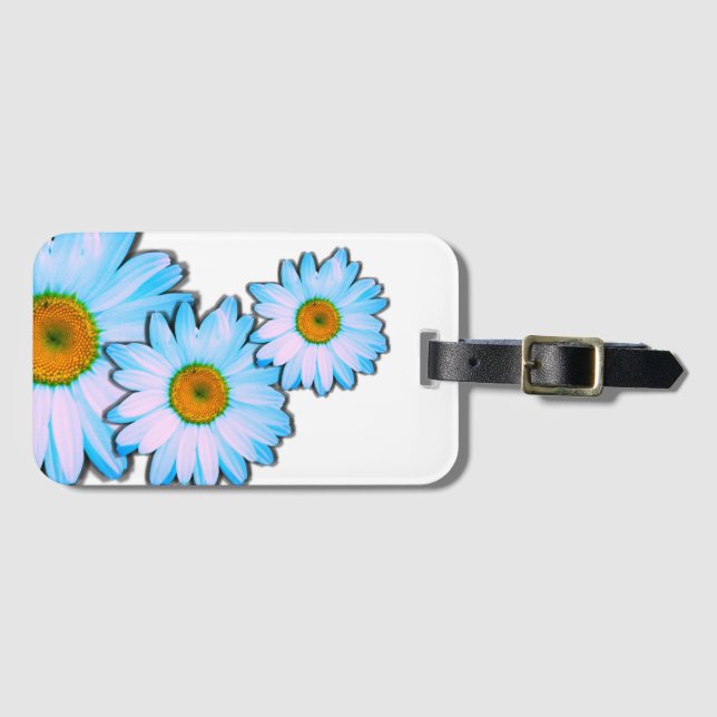 Daisy Flower with White Petals Luggage Tag (Front Horizontal)