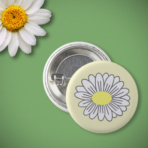 Daisy Flower Yellow Button