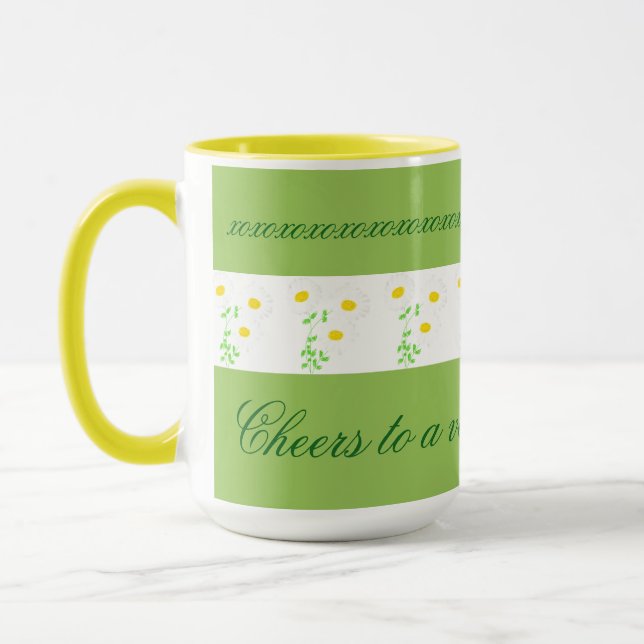 Daisy Flowered Design Mug (Left)