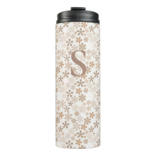 Daisy Flowers Beige Floral Aesthetic Ditsy Tan INT Thermal Tumbler