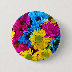 Daisy Flowers Blossoms Love Destiny Shower Party 6 Cm Round Badge