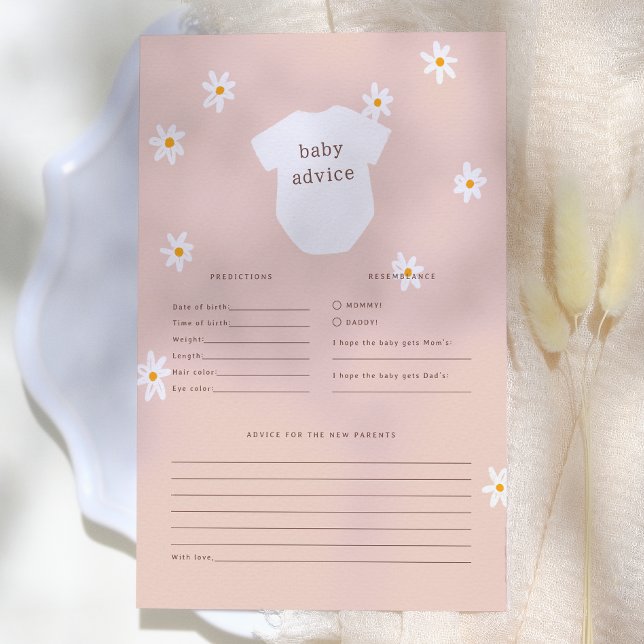 Daisy Flowers Boho Baby Prediction & Advice Game (Creator Uploaded)
