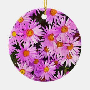 DAISY FLOWERS CERAMIC TREE DECORATION