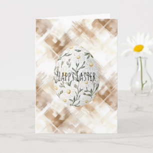 Daisy Flowers Easter Egg Card