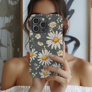 Daisy Flowers iPhone 14, 15 Tough Case, Botanical  Case-Mate iPhone 14 Pro Case