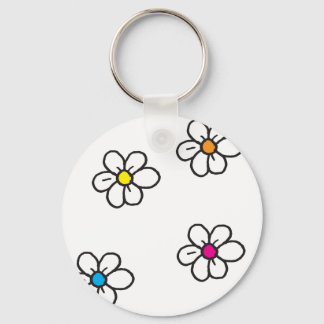 Daisy Flowers Key Ring
