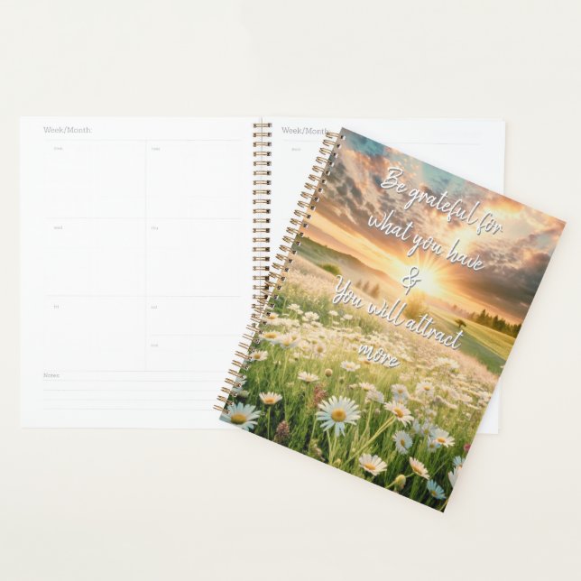 Daisy Flowers Meadow - Inspirational Phrases Planner (Display)