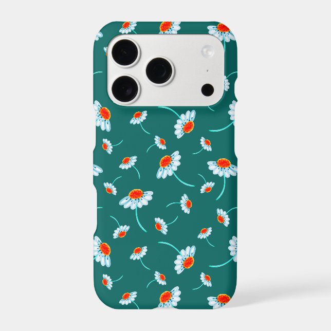 Daisy Flowers Pattern-Jade Green (Back)