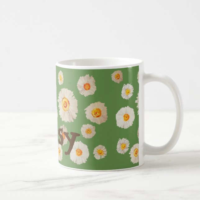 Daisy flowers personalized Mug (Right)
