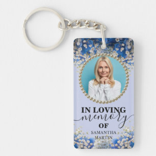 Daisy Flowers Remembrance In Loving Memory Key Ring