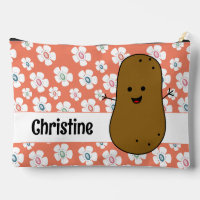 Daisy Flowers Salmon Pink Brown Potato Custom