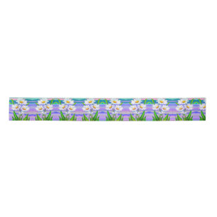 Daisy Flowers Satin Ribbon Daisies
