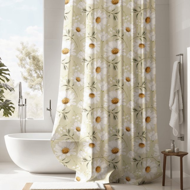 Daisy Flowers Shower Curtain (Creator Uploaded)
