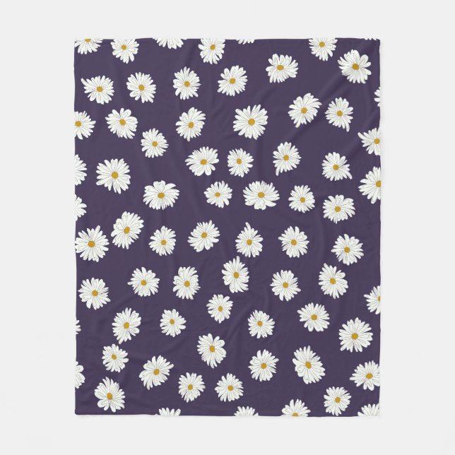 Daisy flowers: small, seamless pattern. fleece blanket (Front)