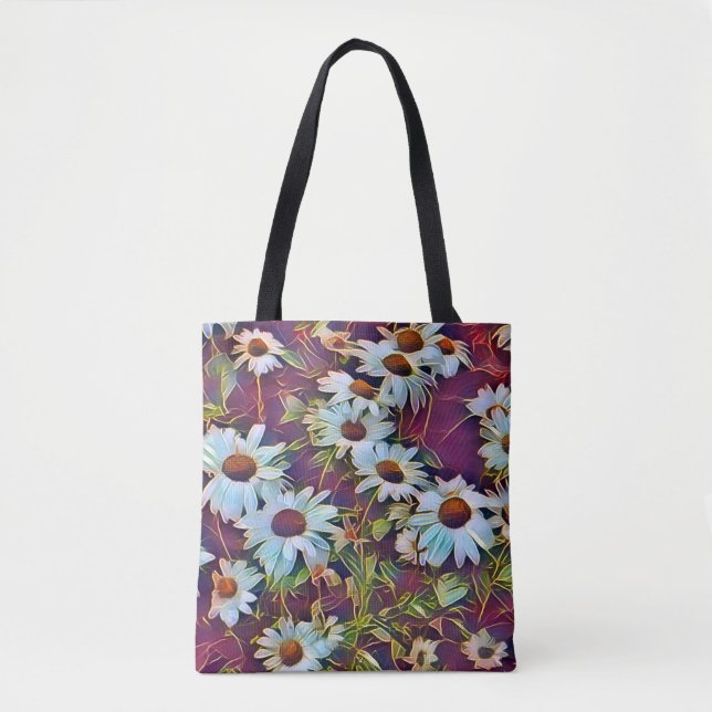 DAISY FLOWERS TOTE BAG (Front)