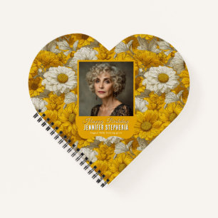 Daisy Garden Adult Birthday Unique Yellow Notebook