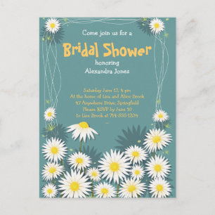 Daisy Garden Bridal Shower Party Invitation Postcard