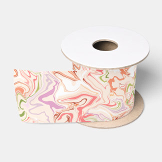 Daisy Garden Marble Satin Ribbon