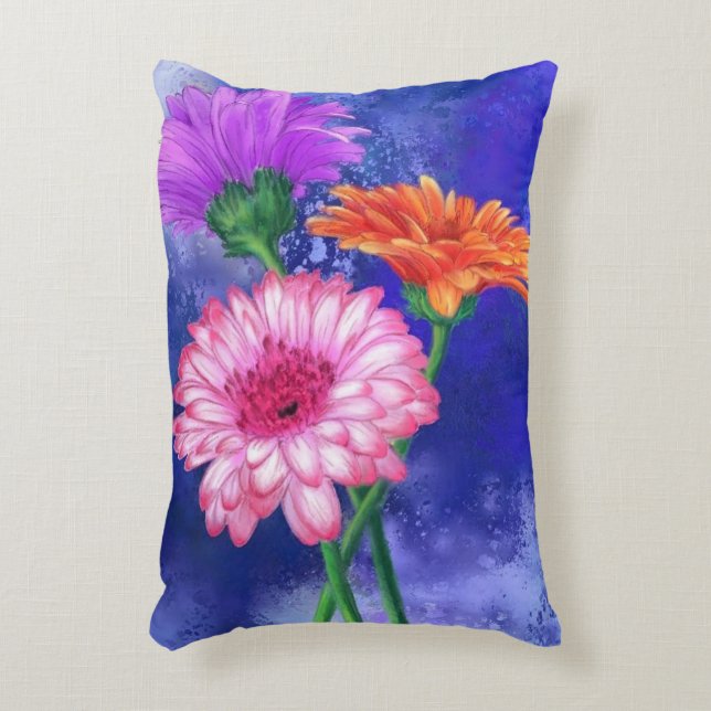 Daisy Gerbera Pillow (Front(Vertical))