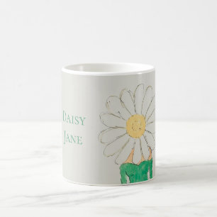 Daisy Girl Green Dress   Coffee Mug