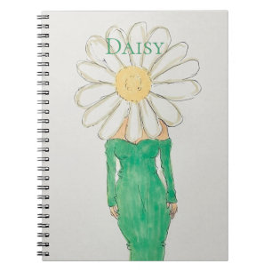 Daisy Girl Green Dress Notebook