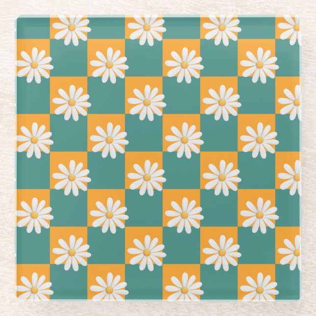 Daisy Glass Coaster (Front)