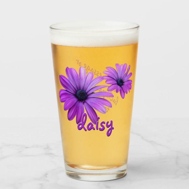 Daisy Glass Personalise Daisies Glasses & Decor (Front Filled)