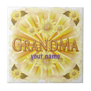 Daisy Grandma  Tile