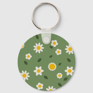 DAISY GREEN - Floral Key Ring Love You Lots