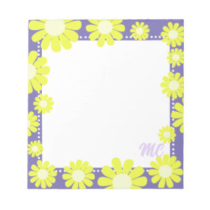 Daisy Green Lilac Notepad