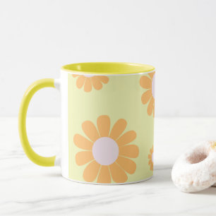Daisy Green Orange Mug