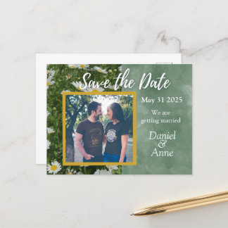 Daisy Green Save The Date Postcard