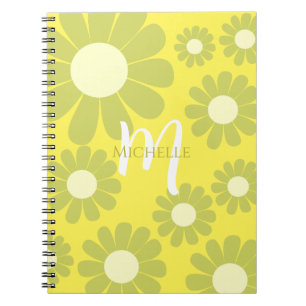 Daisy Green Yellow Monogram Notebook