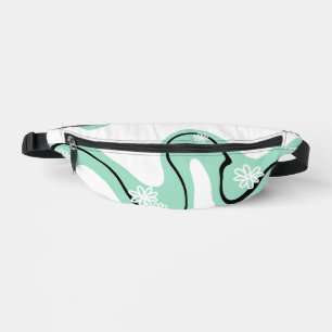 Daisy Groove in Mint Green, Black and White Bum Bags