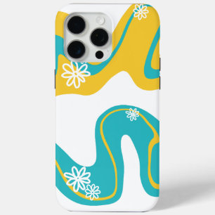 Daisy Groove - Turquoise and Yellow iPhone 15 Pro Max Case
