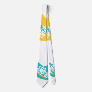 Daisy Groove - Turquoise and Yellow Tie
