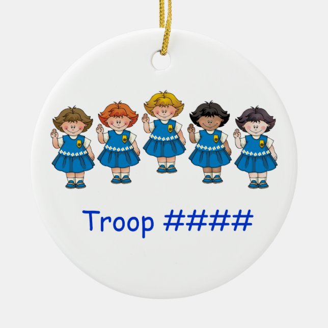 Daisy Group Ceramic Tree Decoration (Front)