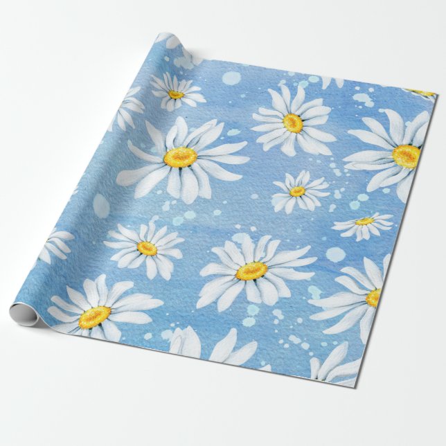 daisy happiness wrapping paper (Unrolled)