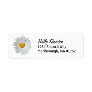 Daisy Heart Address Labels
