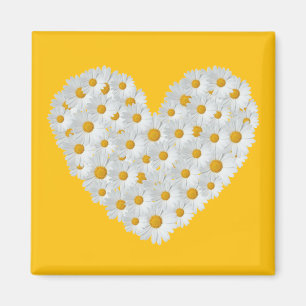 Daisy Heart Magnet