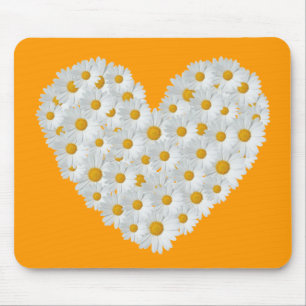 Daisy Heart Mouse Mat
