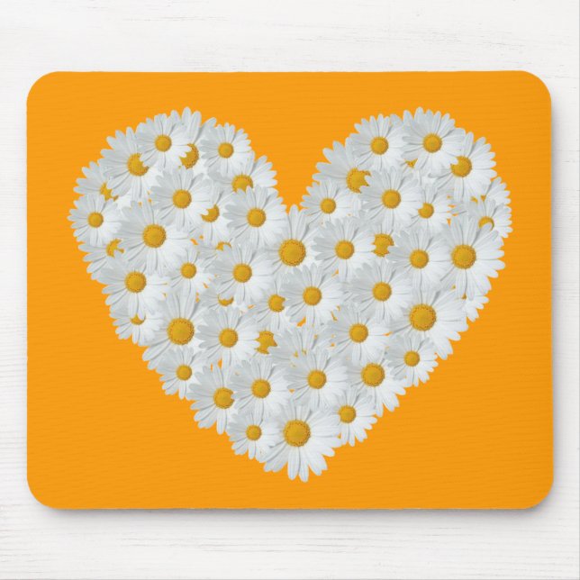 Daisy Heart Mouse Mat (Front)