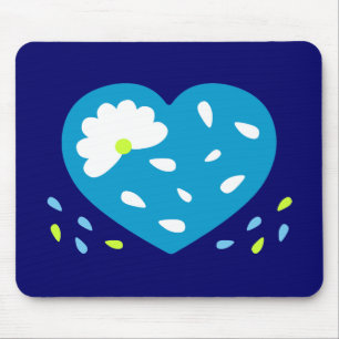 Daisy Heart Mouse Mat
