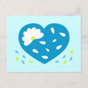 Daisy Heart Postcard