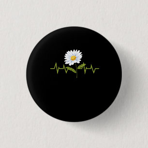 Daisy Heartbeat 3 Cm Round Badge