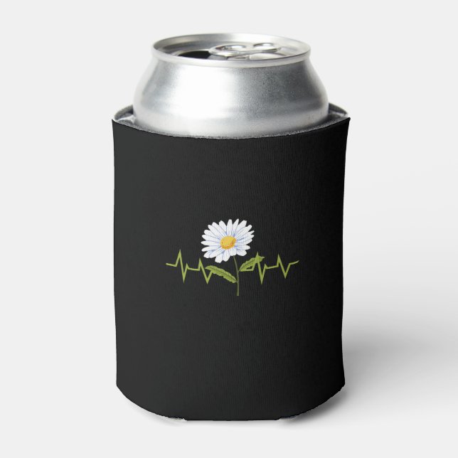 Daisy Heartbeat Can Cooler (Can Front)