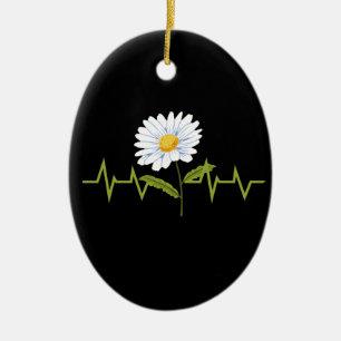 Daisy Heartbeat Ceramic Tree Decoration