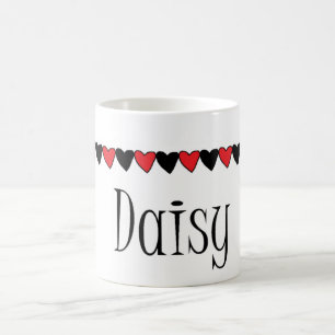Daisy Hearts Name Coffee Mug